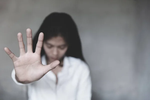 Stop Abuso Sessuale Concetto Stop Violenza Contro Donne Violenza Stupro — Foto Stock