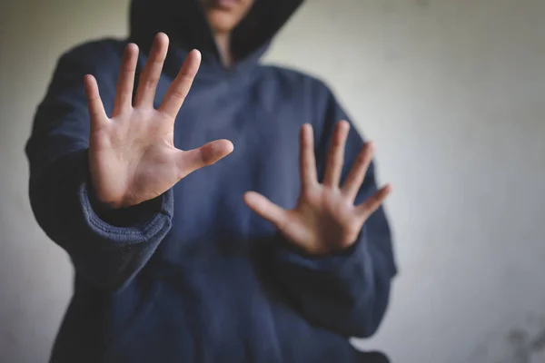 Mujeres Levantando Las Manos Contra Las Drogas Parar Violencia Contra —  Fotos de Stock