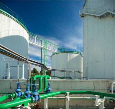 Petrol terminali, depolama ve altyapı, boru hatları.