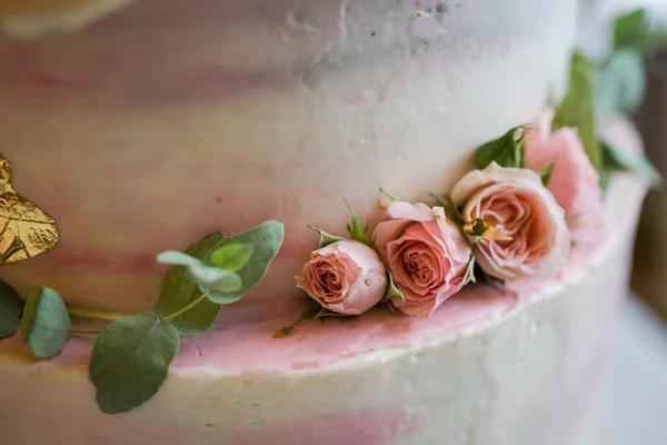 wedding festive multi-storey cake in white tone