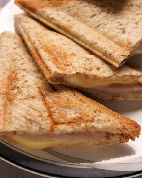 Ham and Cheese sandwich with whole wheat bread Stock Image