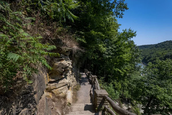 Parque Estatal de Letchworth: Uppr Falls — Foto de Stock