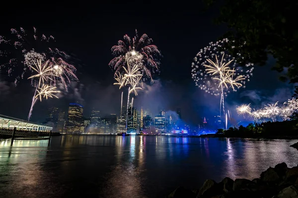 4 luglio Fuochi d'artificio Macy's a New York — Foto Stock