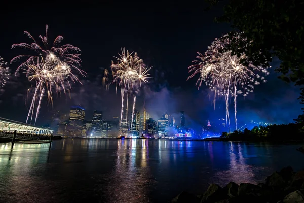4 luglio Fuochi d'artificio Macy's a New York — Foto Stock