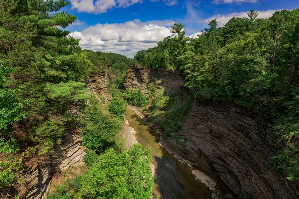 Caídas de Taughannock: Caídas superiores — Foto de Stock