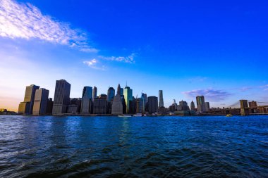 Aşağı Manhattan, Sunset 'te. New York, Ny, Usa