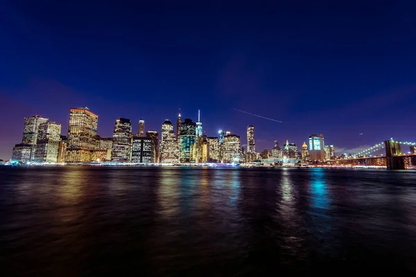 Lower Manhattan Bij Sunset New York Usa — Stockfoto