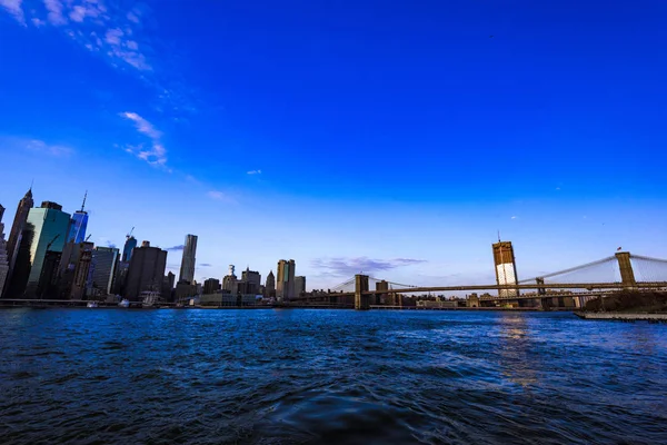 Lower Manhattan Bij Sunset New York Usa — Stockfoto