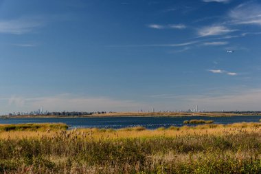 Jamaika Körfezi 'nde sonbahar, Queens, New York, Usa