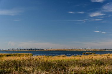 Jamaika Körfezi 'nde sonbahar, Queens, New York, Usa