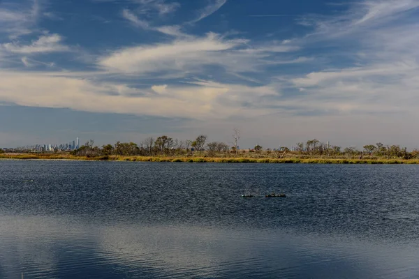 Ősz Jamaica Bay Queens New York Egyesült Államok — Stock Fotó