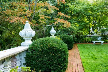 Centerport, New York, Usa - 6 Ekim 2017: The Vanderbilt Mansion, Long Island, Ny. William K. Vanderbilt Ii 'nin sahibi olduğu Eagles Nest olarak bilinen Gold Coast Mansion, günümüzde bir müze ve planetaryum..