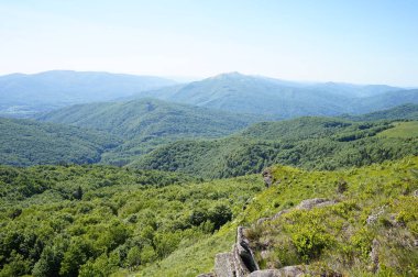 Bieszczady Dağlar manzarada bir görünümünü.