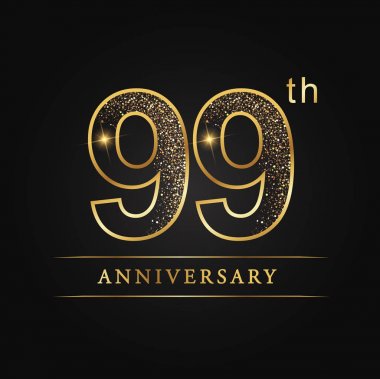 yıldönümü, evlilik yıldönümlerinden, 99 yıldönümü kutlama logo. 99 yıldönümü logosu. 