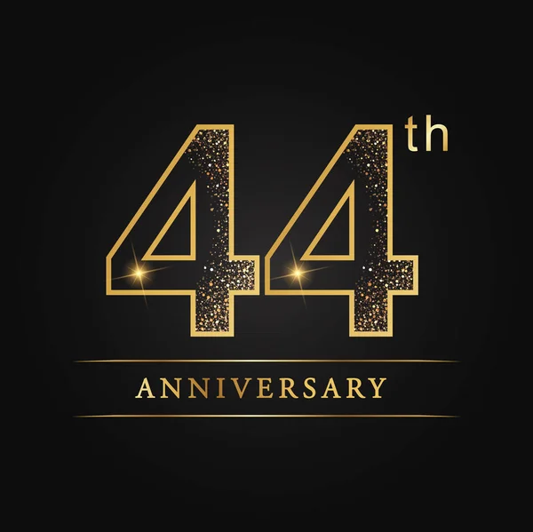 Aniversario Aniversario Años Logotipo Celebración Del Aniversario 44º Aniversario Logo — Archivo Imágenes Vectoriales