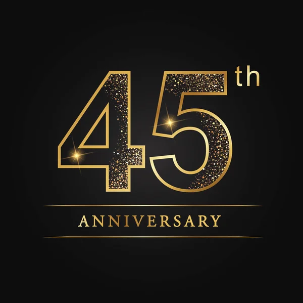 Aniversario Aniversario Años Logotipo Celebración Del Aniversario Logo Del 45º — Vector de stock