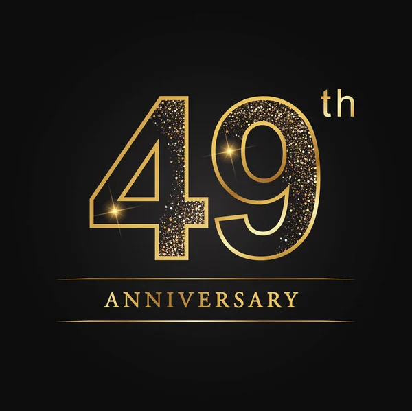 Aniversario Aniversario Años Logotipo Celebración Del Aniversario Logo Del 49º — Vector de stock
