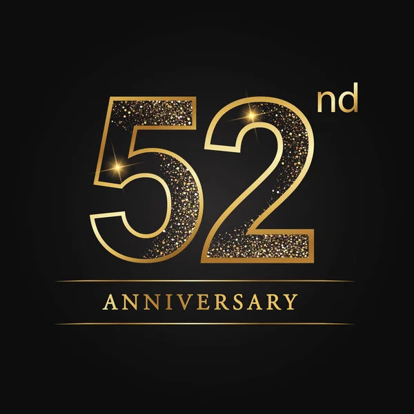 Verjaardag Verjaardag Jaar Verjaardag Viering Logo 52E Verjaardagslogo — Stockvector