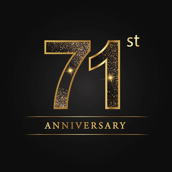 Anniversaire Aniversaire Anniversaire Célébration Logotype Logo 71E Anniversaire — Image vectorielle