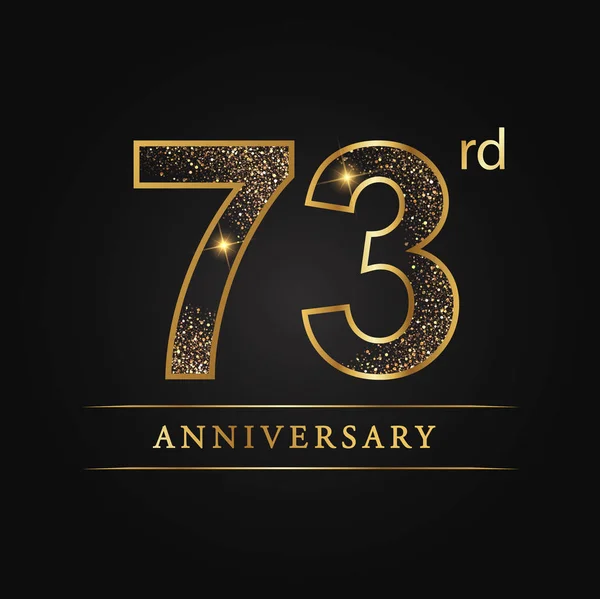 Verjaardag Verjaardag Jaar Verjaardag Viering Logo 73E Verjaardagslogo — Stockvector