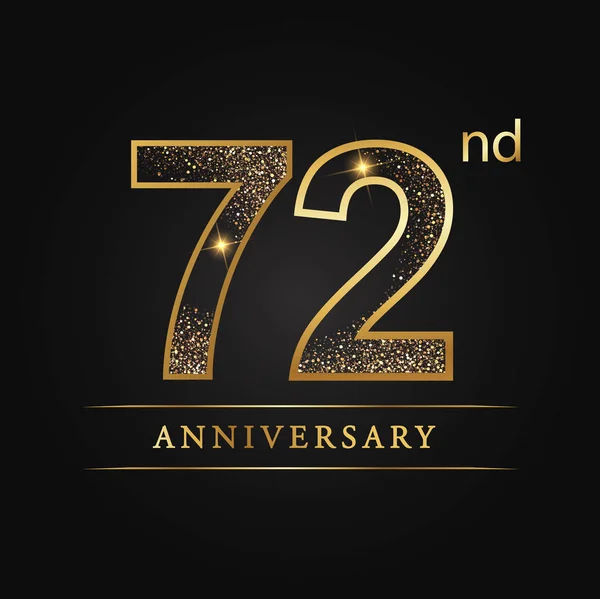 Anniversaire Aniversaire Anniversaire Célébration Logotype Logo 72Ème Anniversaire — Image vectorielle