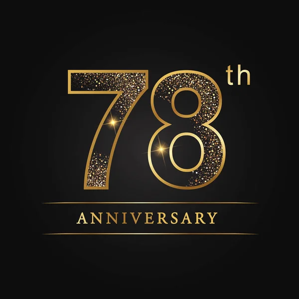 Anniversaire Aniversaire Anniversaire Célébration Logotype Logo 78E Anniversaire — Image vectorielle