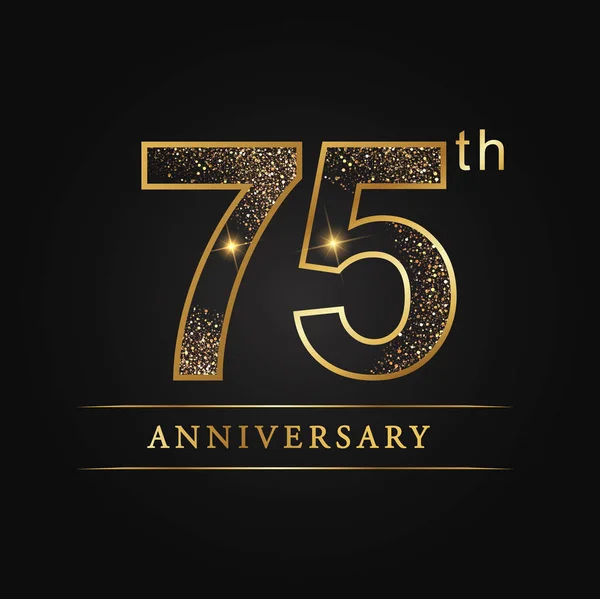 Anniversaire Aniversaire Anniversaire Célébration Logotype Logo 75E Anniversaire — Image vectorielle