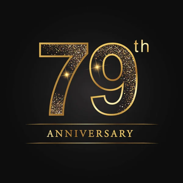 Anniversaire Aniversaire Anniversaire Célébration Logotype Logo 79E Anniversaire — Image vectorielle