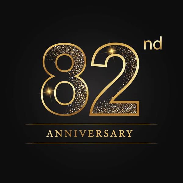Verjaardag Verjaardag Verjaardag Viering Logo 82E Verjaardagslogo — Stockvector