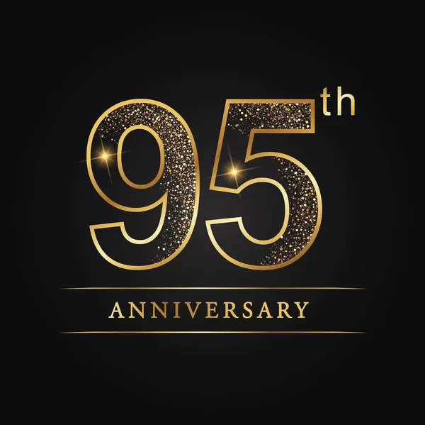 Anniversary Aniversary Anniversary Celebration Logotype 95Th Anniversary Logo — Stock Vector