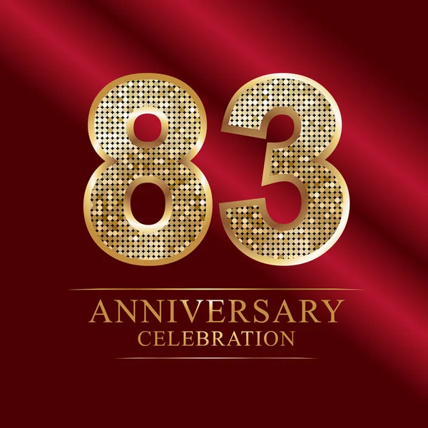 Logotype Célébration Anniversaire Numéros Logo Disco 83Ème Anniversaire — Image vectorielle