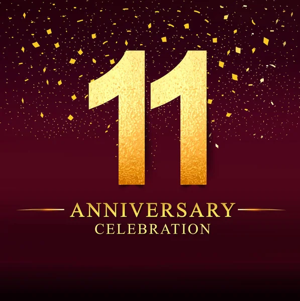 Años Aniversario Celebración Logotipo Logo Aniversario Con Dorado Sobre Fondo — Archivo Imágenes Vectoriales