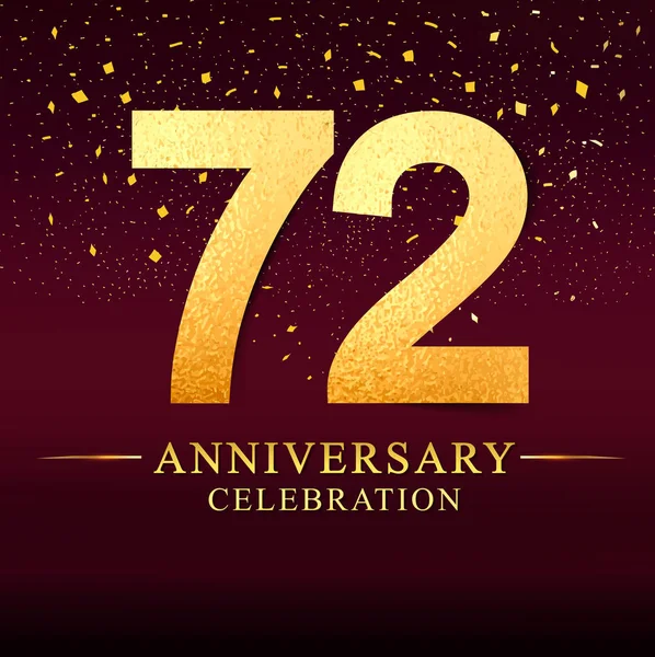 Ans Logo Célébration 72E Années Logo Avec Sur Fond Rose — Image vectorielle