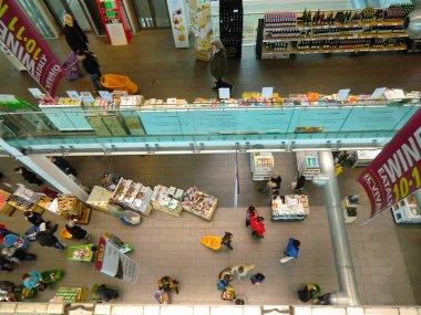 View from above of Eataly, Rome, Italian Food Emporium and Restaurants. The Former Terminal of Ostiense, Italy clipart