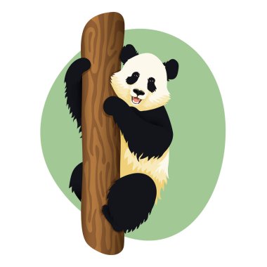 Dev panda bir ağaç üzerinde
