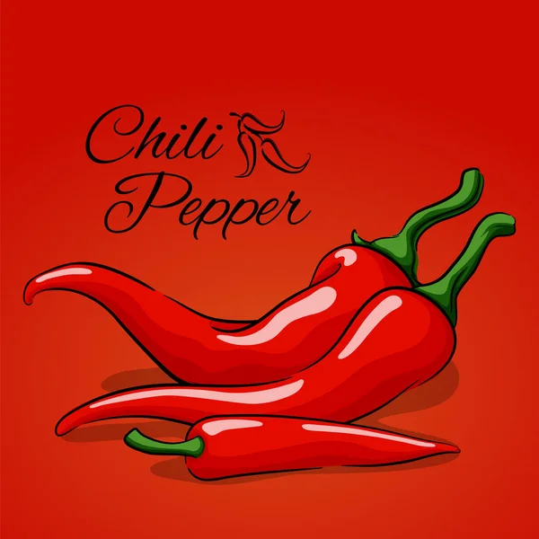 Czerwona papryka chili — Wektor stockowy