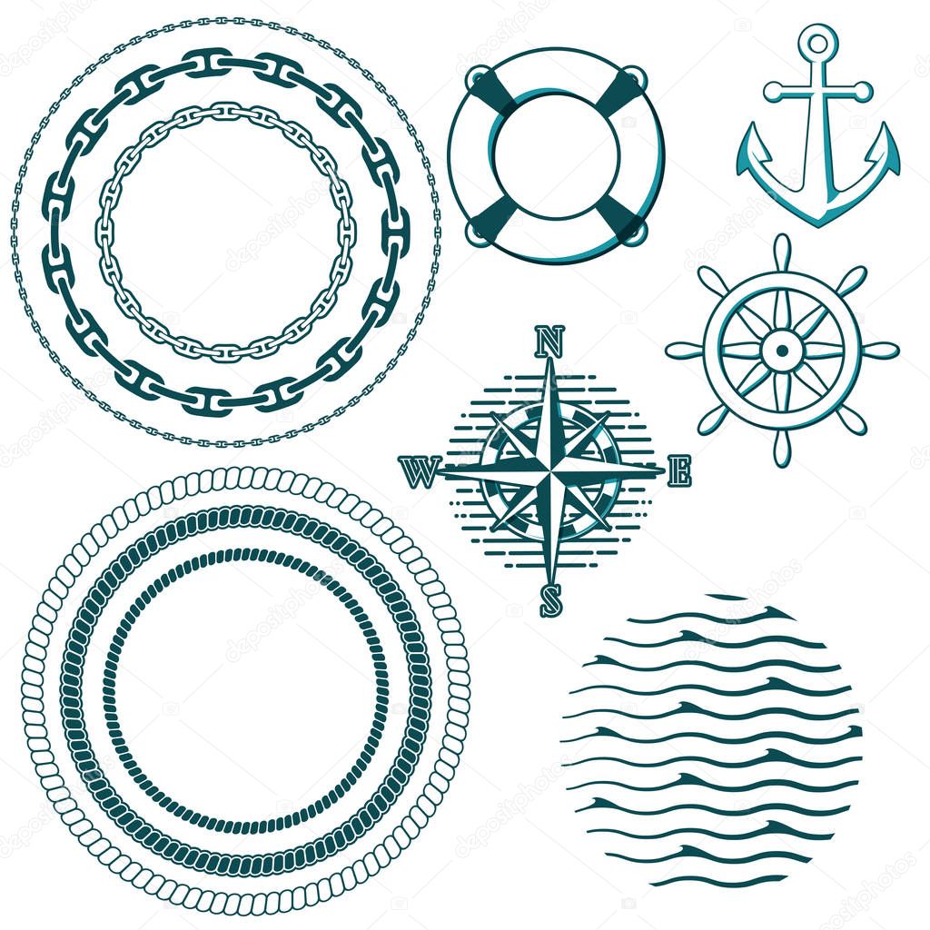 Set of naval elements