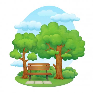 Yaz gün park sahne