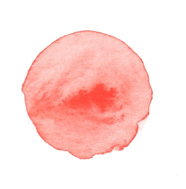 Beyaz arka planda turuncu bir suluboya lekesini kapat