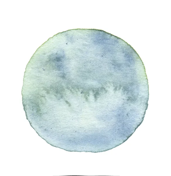 Close up of a blue, grey and green watercolor stain on a white background Stok Gambar