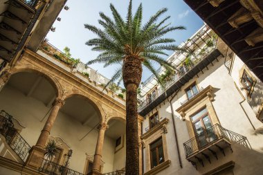 Güzel güneşli Palermo, Sicilya, İtalya