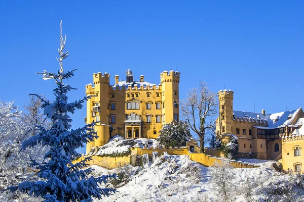 Старый Замок Зимнем Лесу Германия — стоковое фото