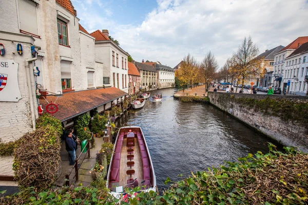 Brugge Belgio Novembre 2017 Brugge Città Storica Medievale Strade Brugge — Foto Stock