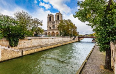 notre dame de paris Katedrali üzerinde cite ada, Fransa