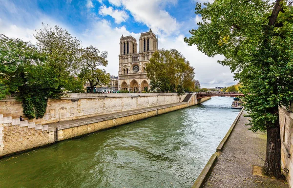 Catedral Notre Dame Paris Cite Island Francia — Foto de Stock