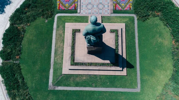 Kyjev Ukrajina Června 2017 Pomník Tarase Ševčenka Letecký Pohled Parku — Stock fotografie