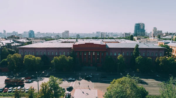 Kiev Ucrânia Agosto 2017 Universidade Taras Shevchenko Vista Aérea Verão — Fotografia de Stock