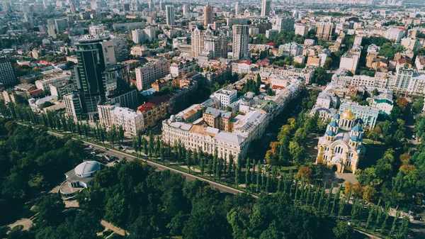 Kiev Ukraine August 2017 Vladimir Cathedral Aerial View Church Religion — Stock Photo, Image