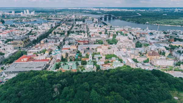 Vozdvizhenka Junio 2017 Kiev Ucrania Vista Aérea Los Edificios Megápolis —  Fotos de Stock