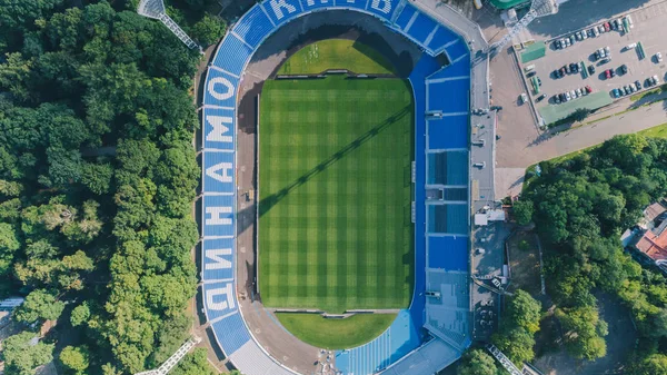 Das Lobanovsky Stadium Juli 2017 Kiev Ukrainisch Luftaufnahme Des Fußballplatzes — Stockfoto